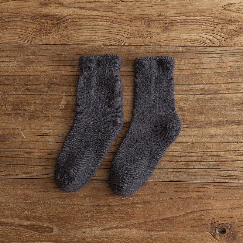Plain Autumn Winter Socks Female Thick Terry Towel Socks Warm Socks Plush Solid Color Socks Wholesale Fluffy Fuzzy Socks